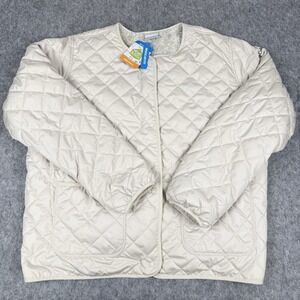 Columbia NWT Women's White Quilted Copper Crest Collarless Jacket 2XL WW9203